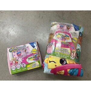 NEW Shopkins Twin|Full Reversible Comforter + 3pc Full  Sheet Set Girls Bedding